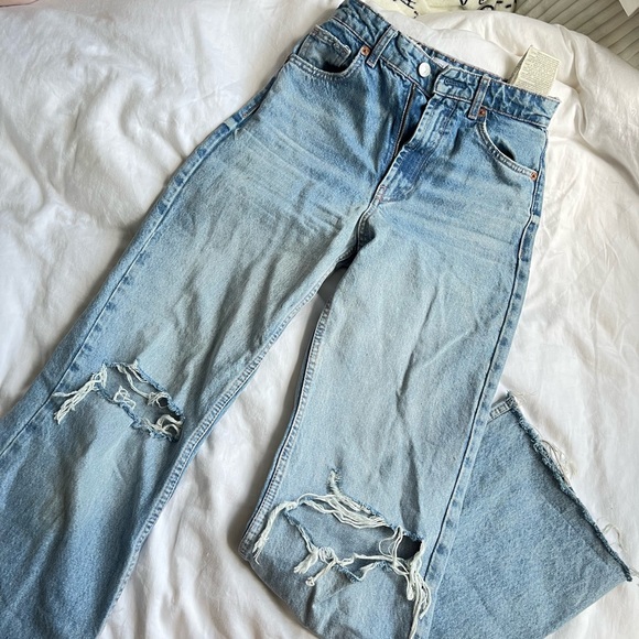 ZARA Wide Leg Jeans, US size 2 - Picture 1 of 3